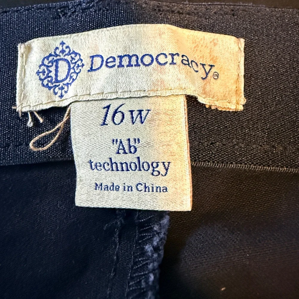 Democracy "Ab" Technology Womens Size 16w Dark Wash Skinny Jeans - Picture 2 of 7